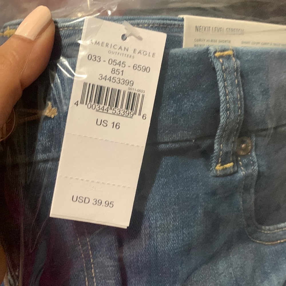 American eagle curve hi-rise denim shorts - Picture 1 of 3
